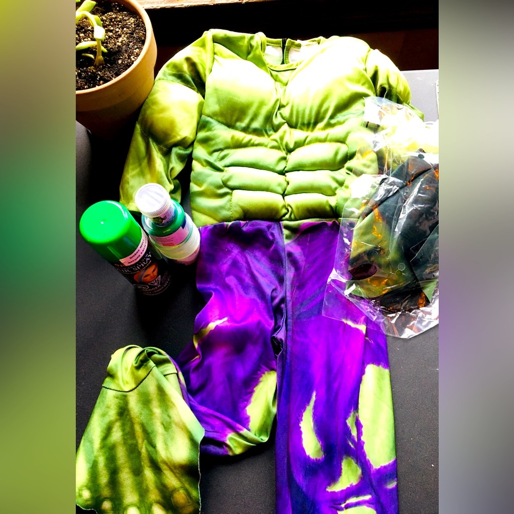 Toddler Ninja turtle full body costume! Bonus of Hair spray & body paint